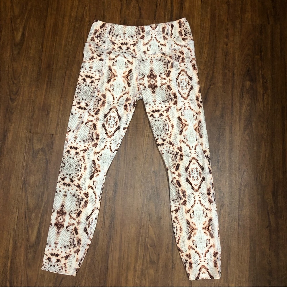 Varley Snakeskin Print Leggings